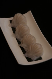 C3 Ha Kao Steamed prawn dumpling in a beautiful translucent ricewrapper.